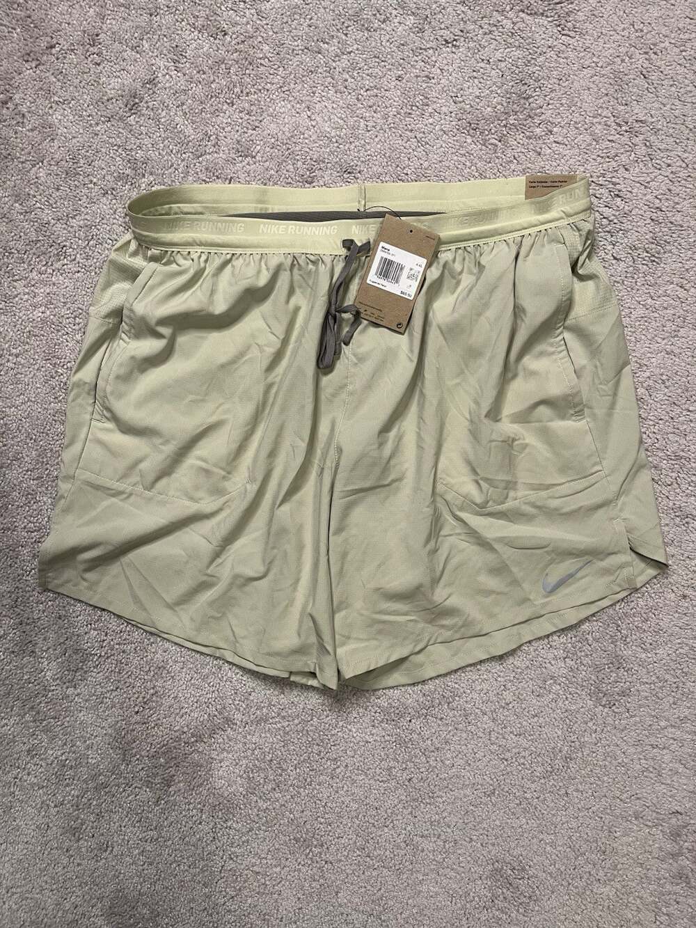 Nike Stride 7" 2-in-1 Running Shorts Pale Green DM4759-371 Men’s Size 2XL